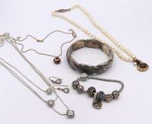 Group Lot of Vintage 925 Sterling Silver Jewelry