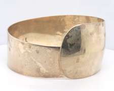 Vintage Sterling Silver Wide Cuff Bangle