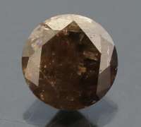 Rich .78ct smooth cut Chocolate Diamond solitaire