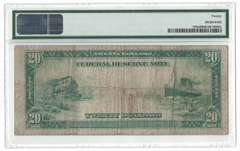1914 $20 Federal Reserve Note Cleveland FR-979a Graded PMG 20 Very Fine