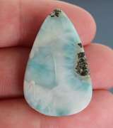 Rare 31.73ct patchwork blue Larimar cabochon