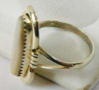 Navajo Sterling Mother of Pearl Ring, 9.5