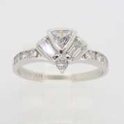 Unique Diamond Fan Ring made in 14k White Gold