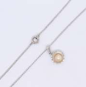 Vintage 925 Sterling Silver Pearl Pendant on Chain