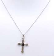 Vintage 925 Sterling Silver Cross Pendant on Chain
