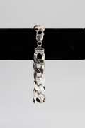.925 Italian Sterling Silver 14.5mm Curb Link Chain Necklace 9.5 Inches