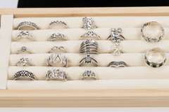 .925 Sterling Silver Ring Assortment Various Sizes & Styles (20 Ring Lot)