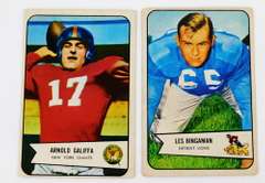 2 Bowman 1954 Football Cards