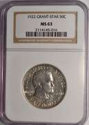 1922 Grant With Star Commemorative Half Dollar NGC MS63