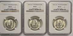 1949 P-D-S Set Of Booker T. Washington 50C NGC MS65