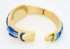 Lapis, Coral, and Turquoise Bangle Bracelet made in 14k