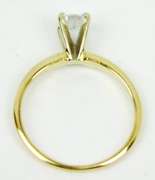 14K VS Quality .50 CT Diamond Solitaire Ring, 6.25