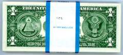 Bank-Wrapped Pack of 100 $1 Blue Seal 1957-A Silver Certificates