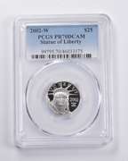 PR70 DCAM 2002-W $25 American Platinum Eagle Statue Of Liberty PCGS