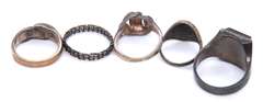 Group Lot of 5 Vintage 925 Sterling Silver Rings