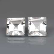 Superb 6.62ct high fire 8x8mm diamond white Topaz