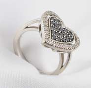 Black & White Diamond Heaart Ring