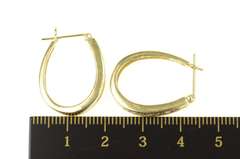 14K Yellow Gold 0.50 Ctw Diamond Classic Statement Hoop Earrings