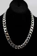 .925 Italian Sterling Silver 13mm Curb Link Chain Necklace 20 Inches