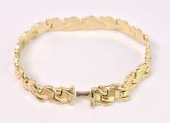 Lovely Fancy Link Bracelet in 14K Yellow Gold