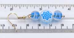 Group Lot of 2 Vintage 925 Sterling Silver Glass Dangle Earrings