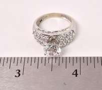 Frosty CZ Ring in 14K White Gold