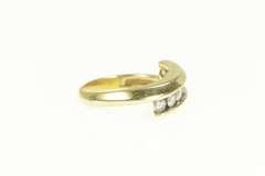 14K Yellow Gold 0.50 Cttw Diamond Band Bypass Channel Set Ring
