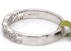 New White Gold 0.22ctw Diamond Link Band Ring