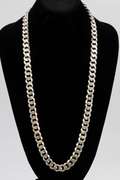 .925 Italian Sterling Silver 12.3mm Curb Link Chain Necklace 30 Inches