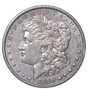 1890-CC Morgan Silver Dollar Tail Bar Top 100