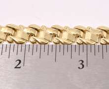 Lovely Fancy Link Bracelet in 14K Yellow Gold