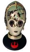 Anthony Daniels Signed Star Wars See-Threepio C-3PO Mini Helmet Official Pix ACOA