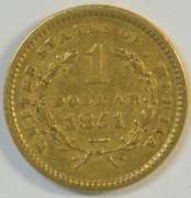 Sharp and attractive 1851 US Type One $1 Gold Piece