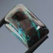 Gorgeous 25.27ct Chrysocolla and Malachite cabochon