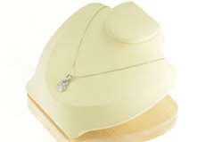 14K White Gold Pave Diamond Encrusted Heart Love Symbol Pendant