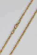 10k Gold 3mm Diamond Cut Silk Rope Chain 18 Inches