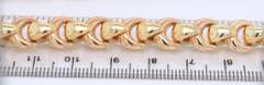 Remarkable 18kt Yellow Gold Fancy Satin and H/P Link Chain