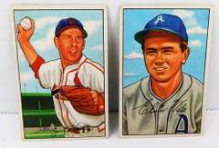 2 Bowman 1952 Baseball Cards