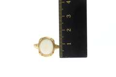 14K Yellow Gold 1940's Natural Opal Classic Statement Ring