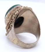 Vintage 925 Sterling Silver Malachite Ring