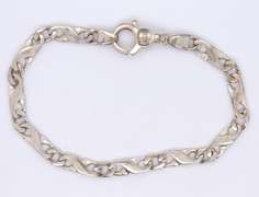Vintage 925 Sterling Silver Figaro Bracelet