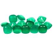 Breath taking 12.23ct mint green Botswana Agate set