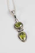 Sterling Silver Natural Peridot Gemstone Pendant