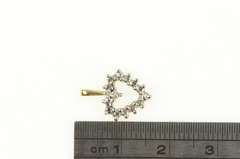 14K Yellow Gold Reversible Ruby Heart Love Symbol Classic Pendant