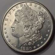 1880-S Flashy Morgan Silver Dollar Brilliant Uncirculated.