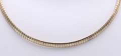 Vintage Italian 925 Sterling Silver Omega Necklace