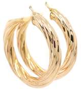 Polished Large Twisted Hoop Earrings in 14K