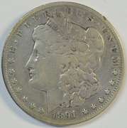 Key date 1891-CC Morgan Silver Dollar. Scarce