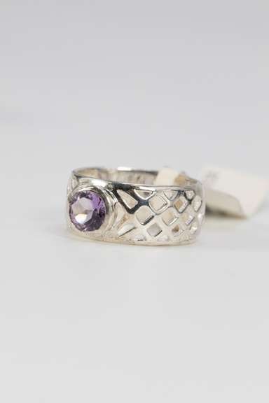 Sterling Silver Amethyst Gemstone Ring