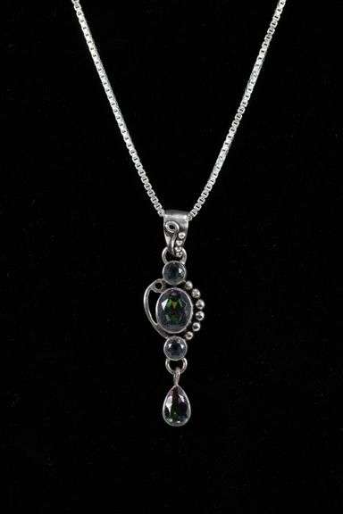 Sterling Silver Mystic Quartz Gemstone Pendant